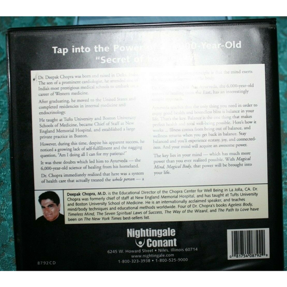 5 CD Magical Mind Body Deepak Chopra Nightingale Conant GUC WEIGHT LOSS FIT BODY - Picture 2 of 2